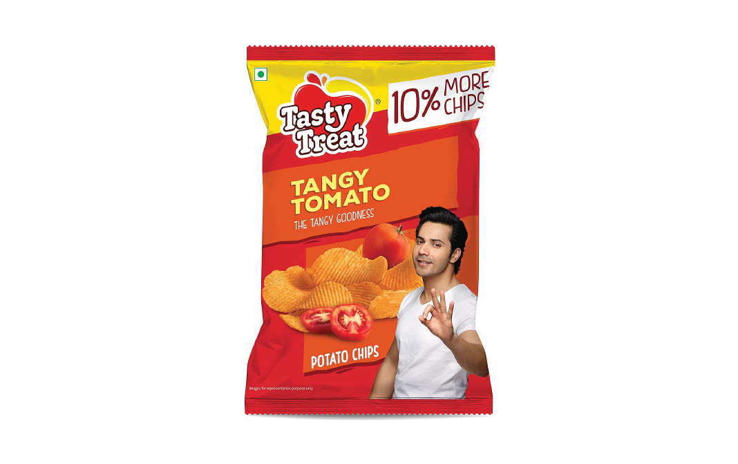 Tasty Treat Tangy Tomato Potato Chips    Pack  55 grams